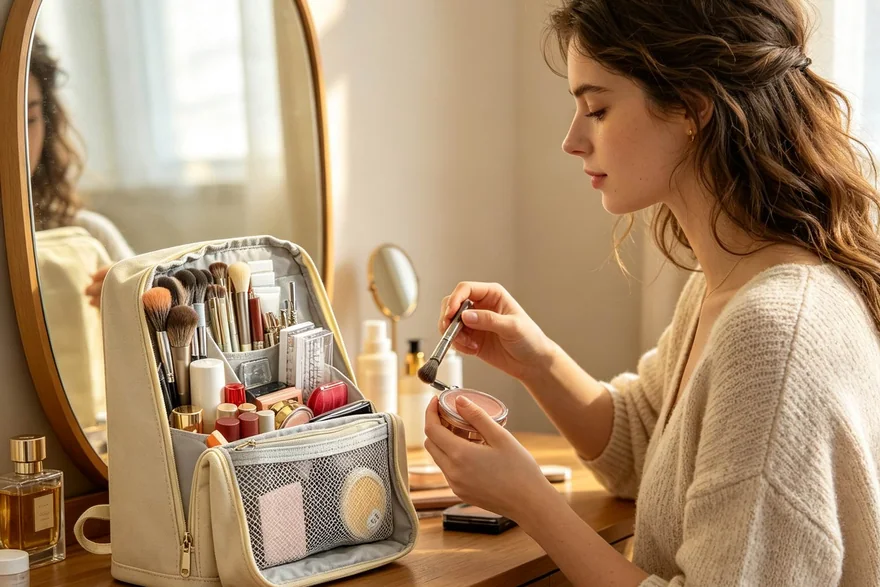 Carry — Beauty bag material and construction detail