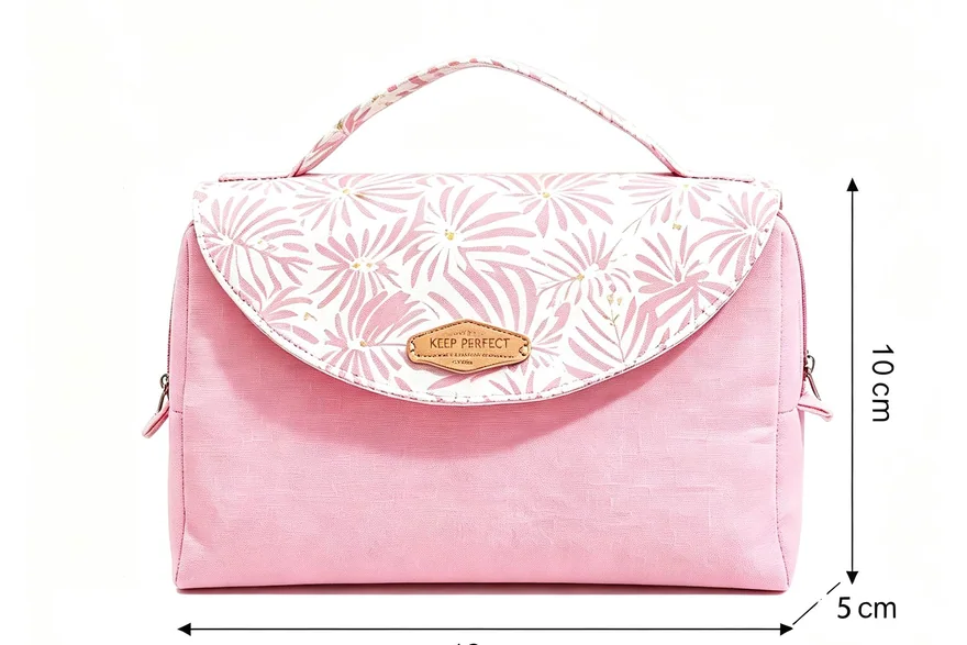 Cosmetic Bag with Built — Beauty bag material and construction detail