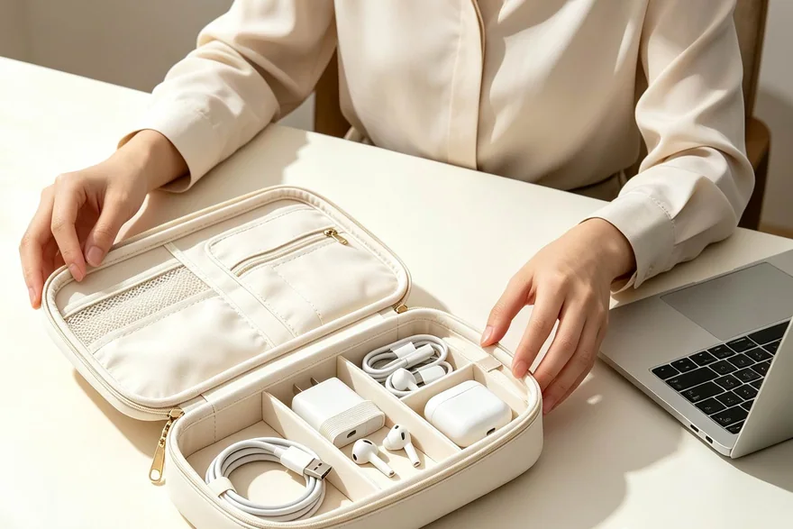 Cosmetic Bags for Minimalists — Custom logo cosmetic bag sample
