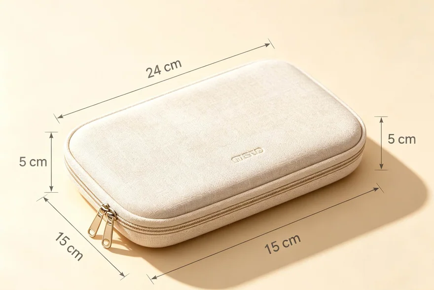Custom Cosmetic Bag Sample Process — Beauty bag material and construction detail