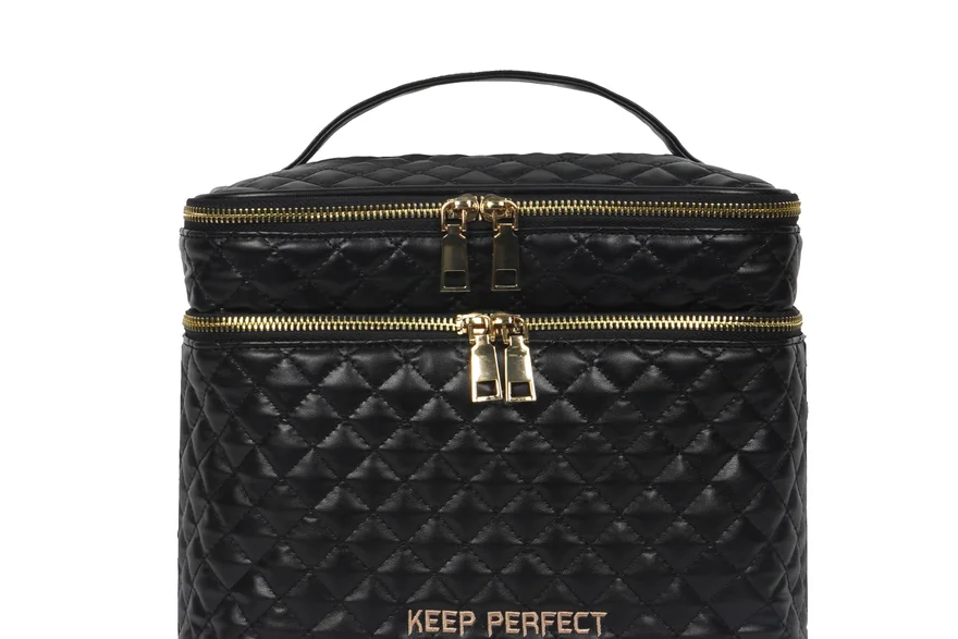 Debossed vs Embossed Logo on Leather Cosmetic Bags — Custom logo cosmetic bag sample