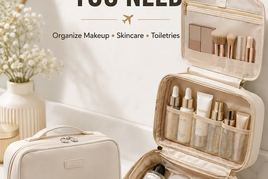 Branding and logo application on Hanging Toiletry Bags guide — Custom logo cosmetic bag sample
