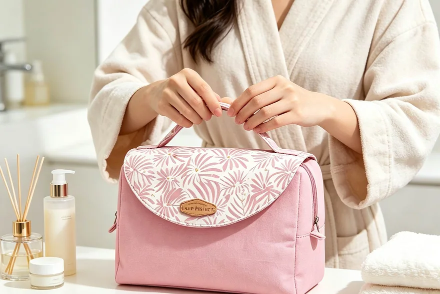 Hotel Amenity Toiletry Bags — Bulk cosmetic bag production detail