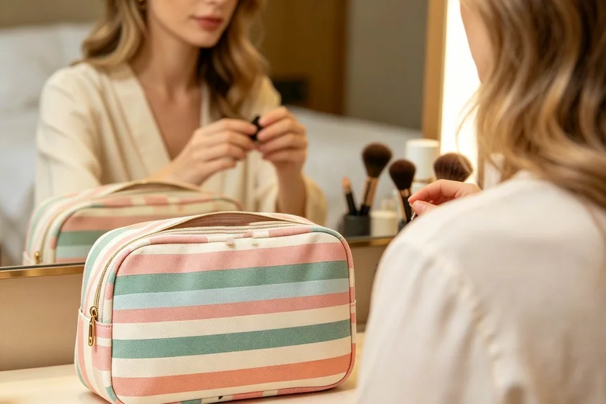 Makeup Bags for Estheticians — Beauty bag material and construction detail