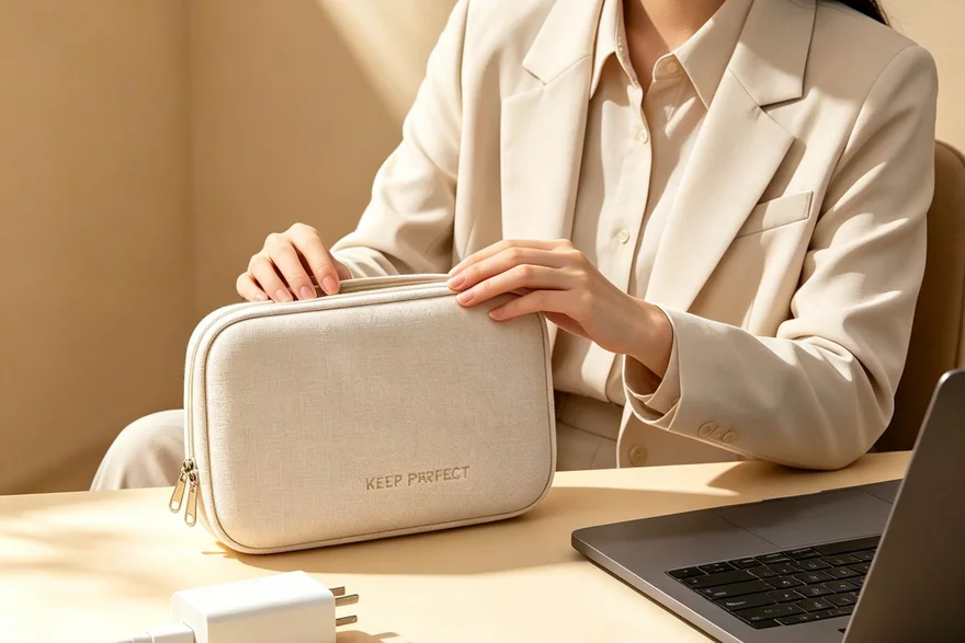 MOQ for Custom Cosmetic Bags — Custom logo cosmetic bag sample