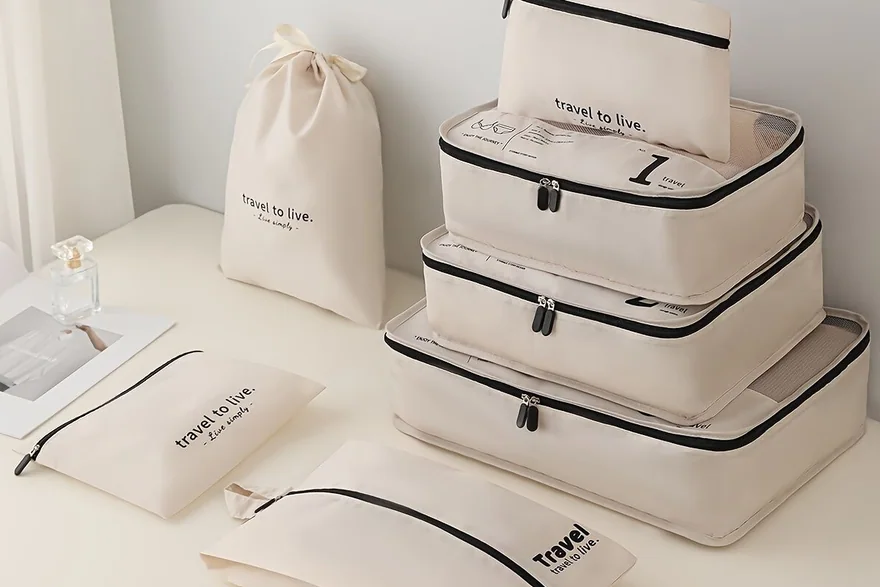Organic Cotton Cosmetic Bags — Beauty bag material and construction detail