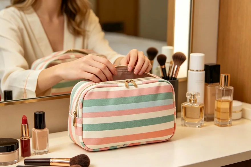 RV & Van Life Cosmetic Bags — Bulk cosmetic bag production detail