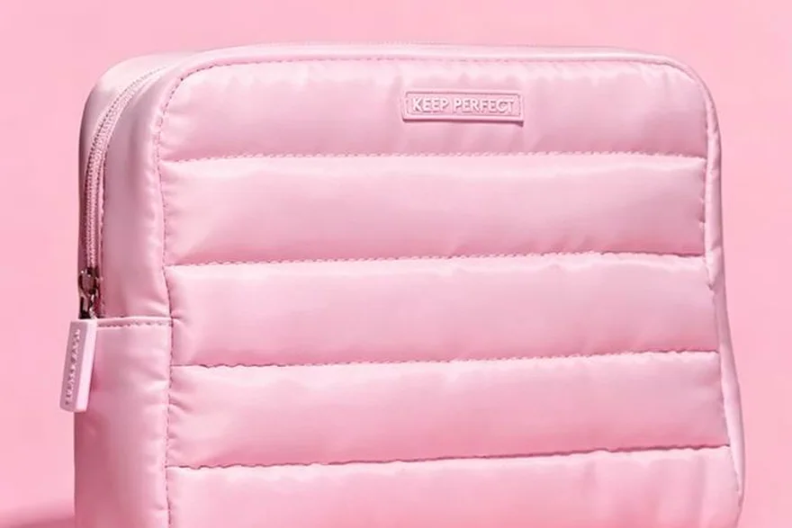 Toiletry Bags for Business Travelers — Custom logo cosmetic bag sample